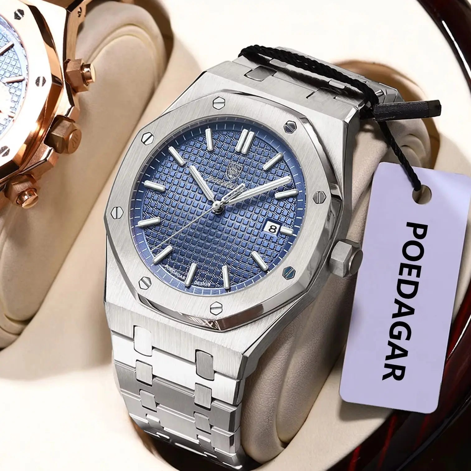 Luxury Men's Waterproof Quartz Stainless Steel Wristwatch Fashion