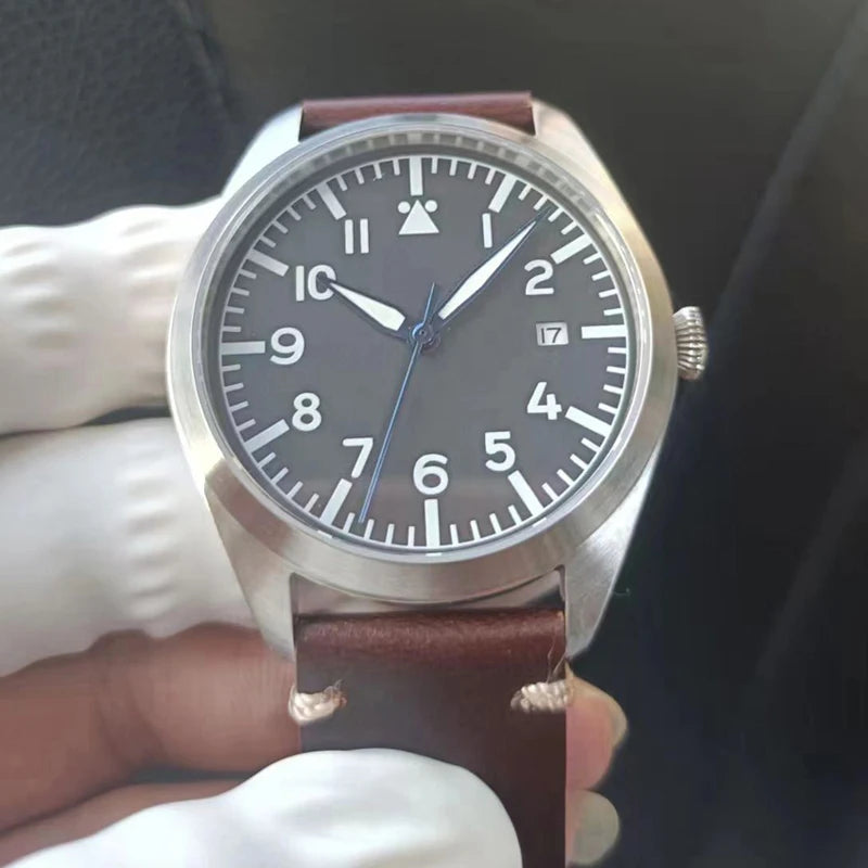 Flieger Pilot Watch Automatic Mechanical Aviator Field Wristwatch