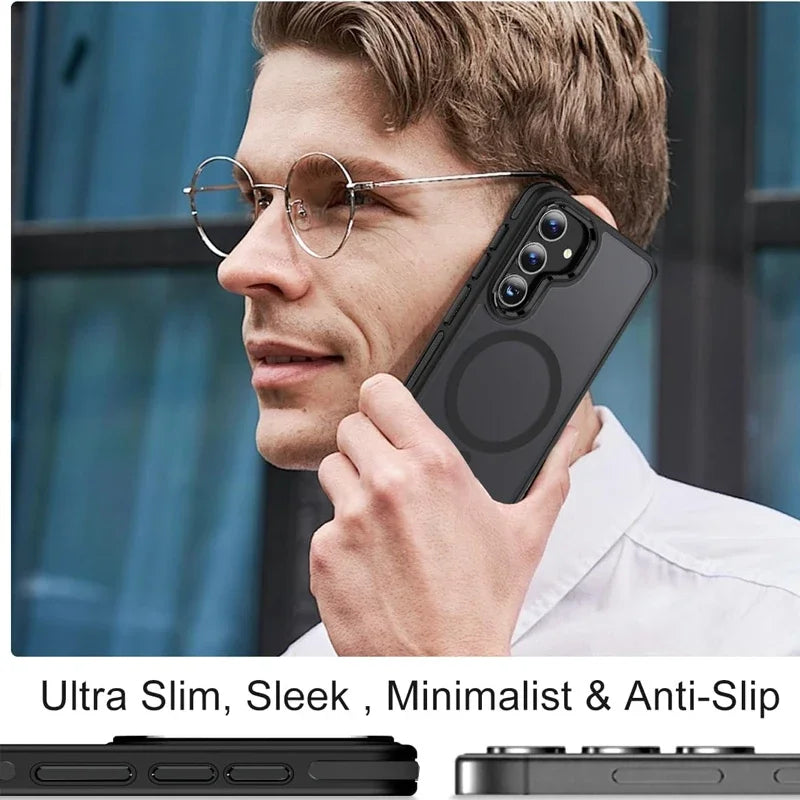 Samsung magnetic case kickstand shockproof slim durable holder cover