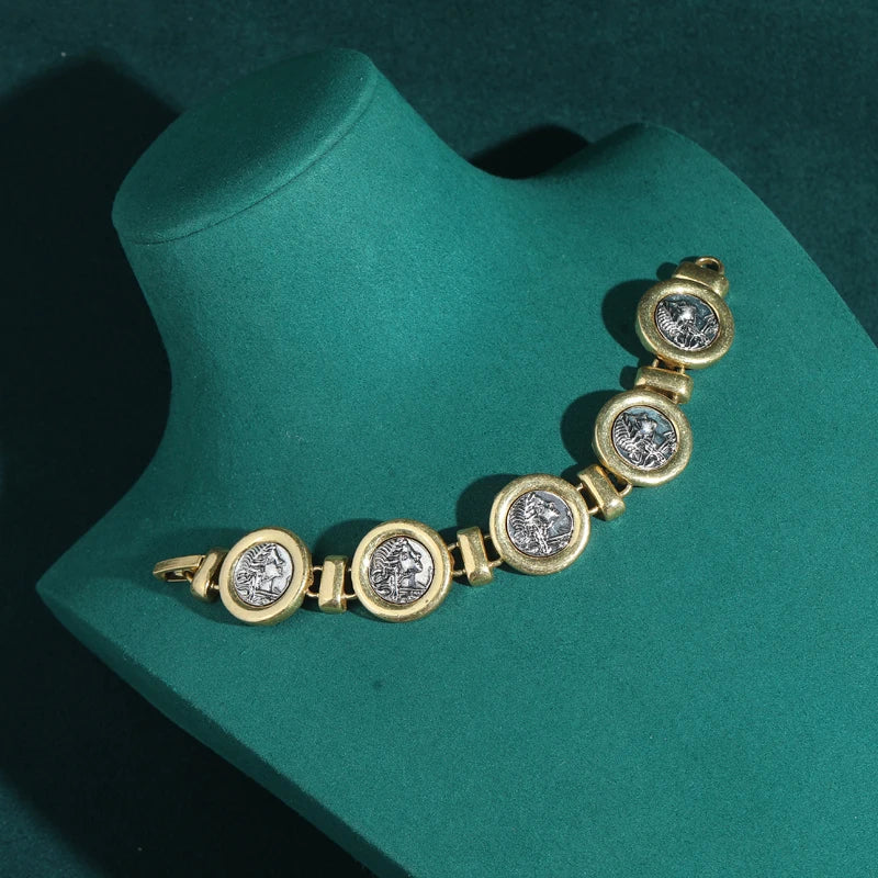 vintage coin bracelet gold women jewelry luxury dubai gift
