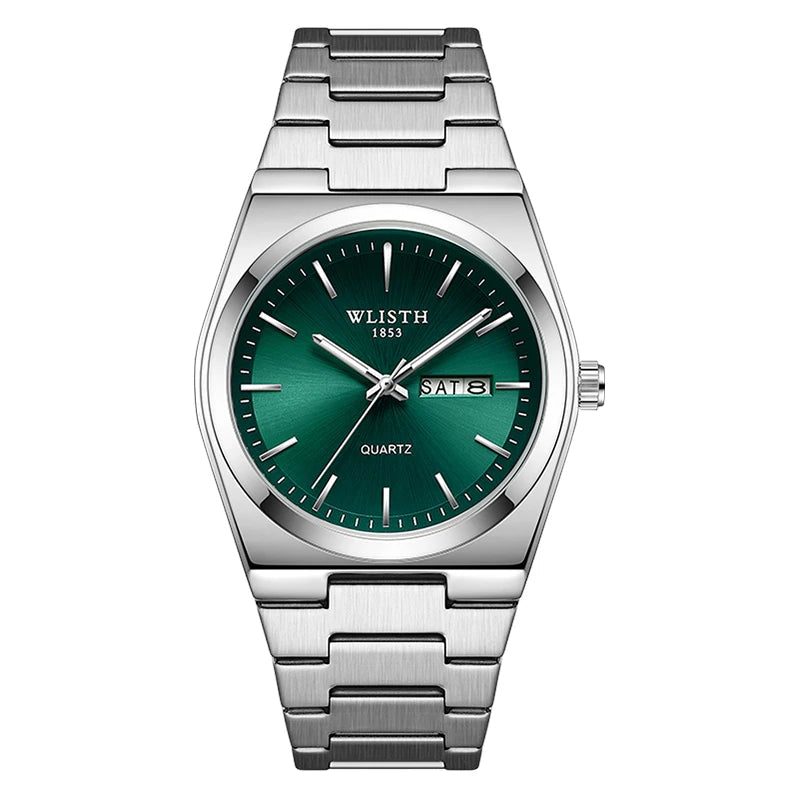 Luxury waterproof men quartz watch stainless steel sport