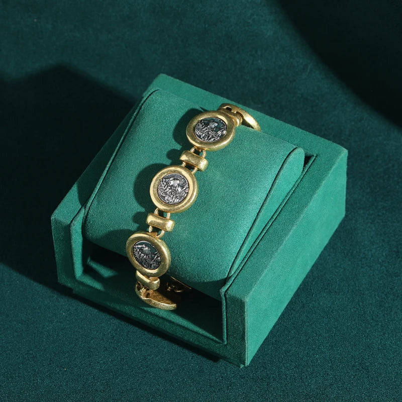 vintage coin bracelet gold women jewelry luxury dubai gift