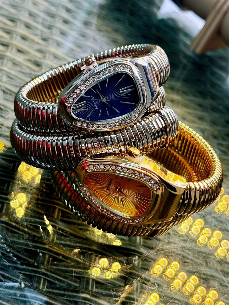 luxury women watch snake bracelet stylish modern elegant unique