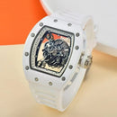 Luxury Barrel Watch Hollow Quartz Design Transparent Men’s Fashion Timepiece