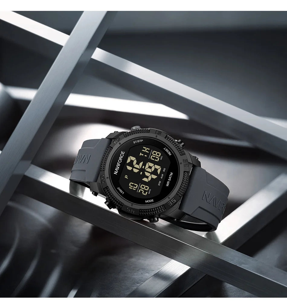 NAVIFORCE Sports Men's Digital Watch Waterproof Alarm