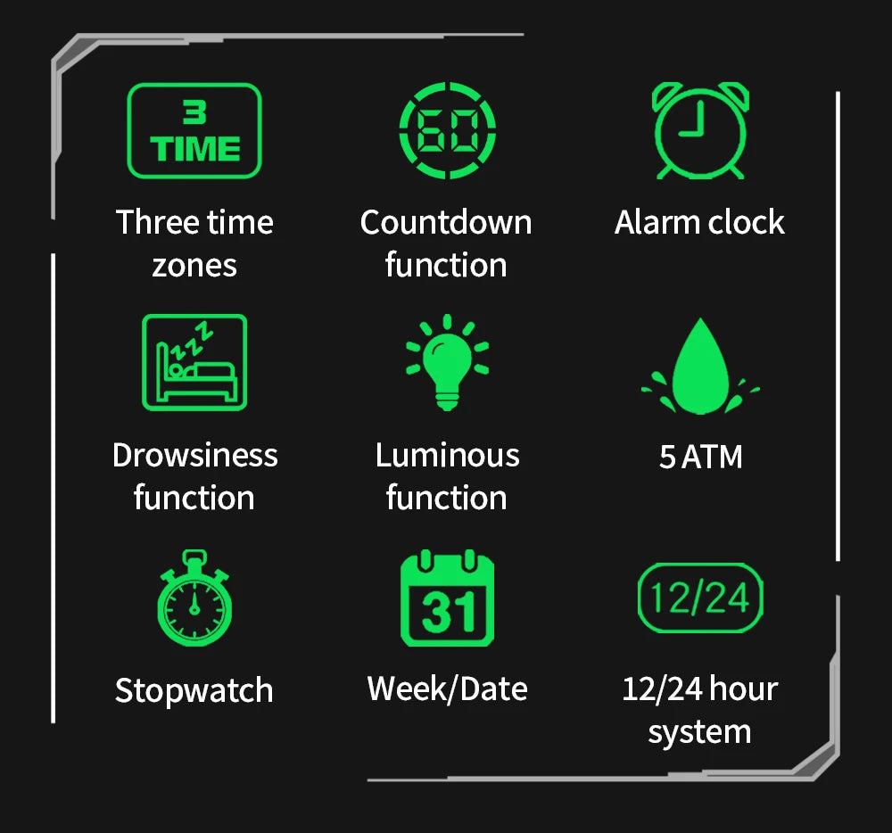 Reloj deportivo LED resistente al agua para hombre SANDA