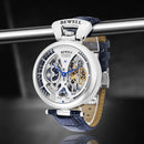 uxury Automatic Watch Leather Strap Transparent Waterproof Design