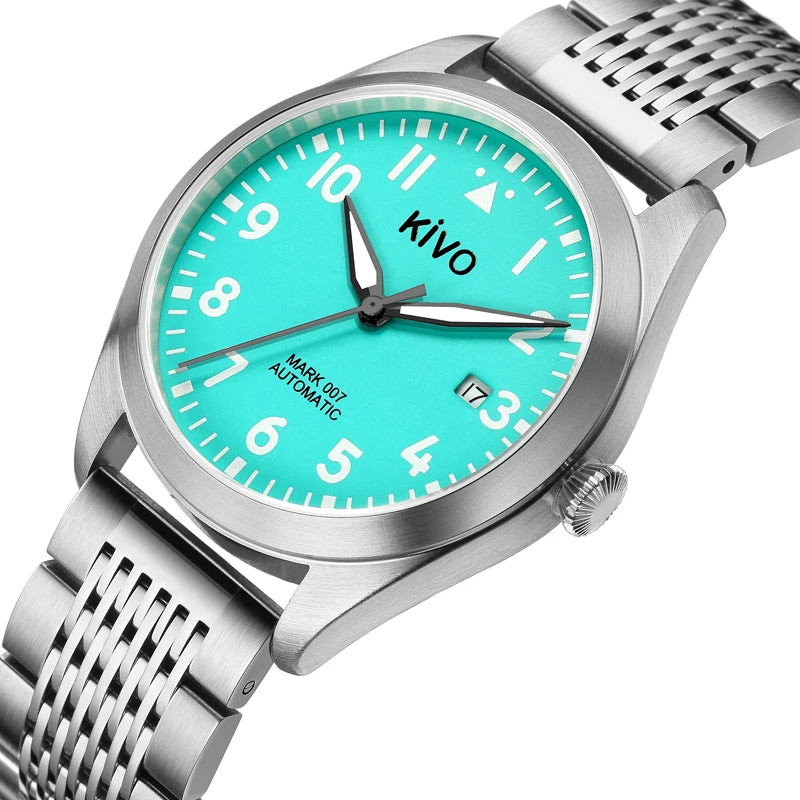 Flieger Pilot Watch Automatic Mechanical Aviator Field Wristwatch