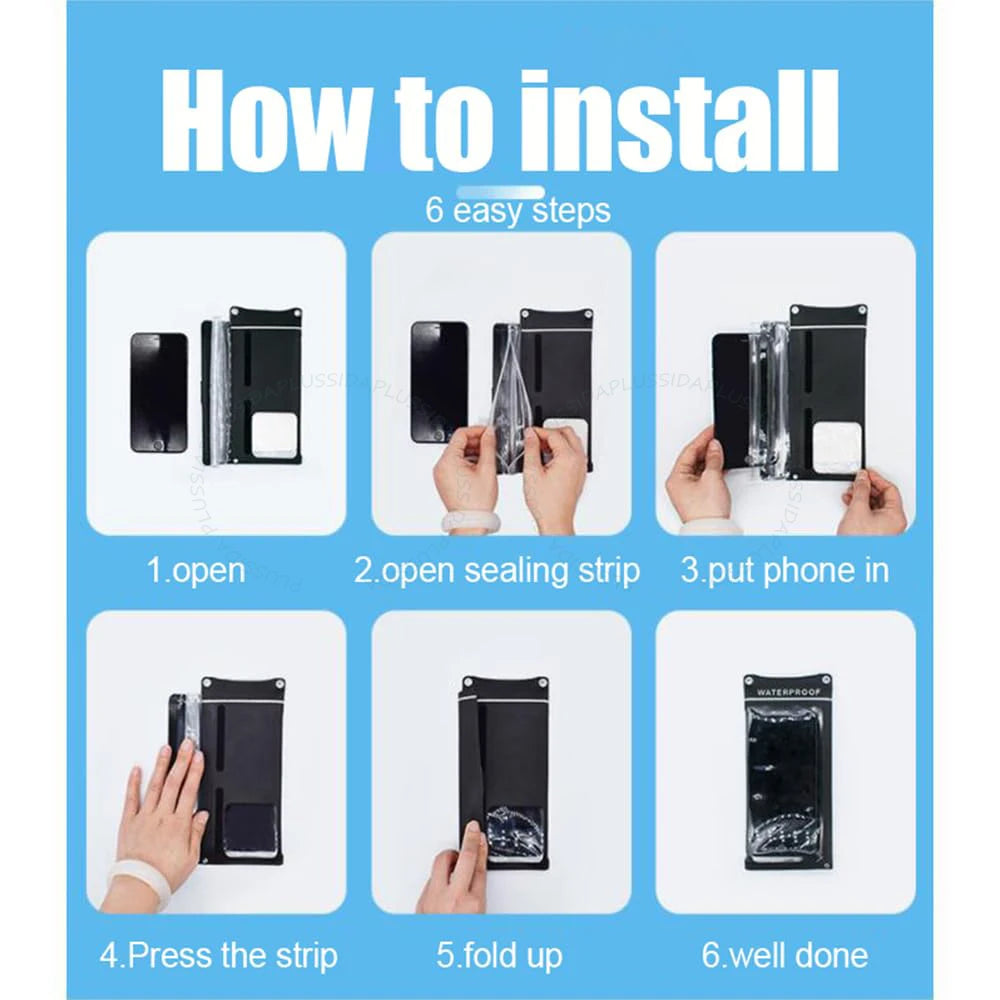 IPX8 waterproof pouch for Samsung and iPhone, perfect for swimming and underwater use