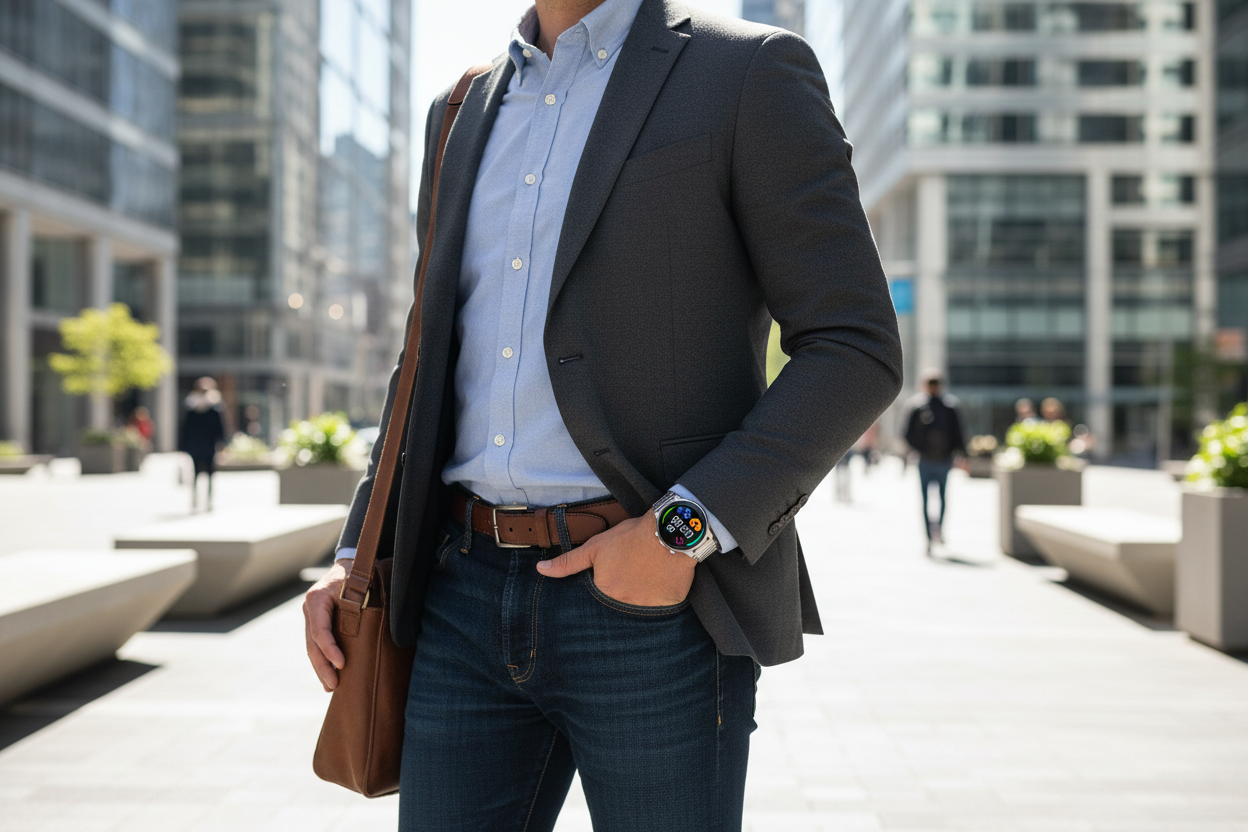 AMOLED Smartwatch Lifestyle - Professional Wear