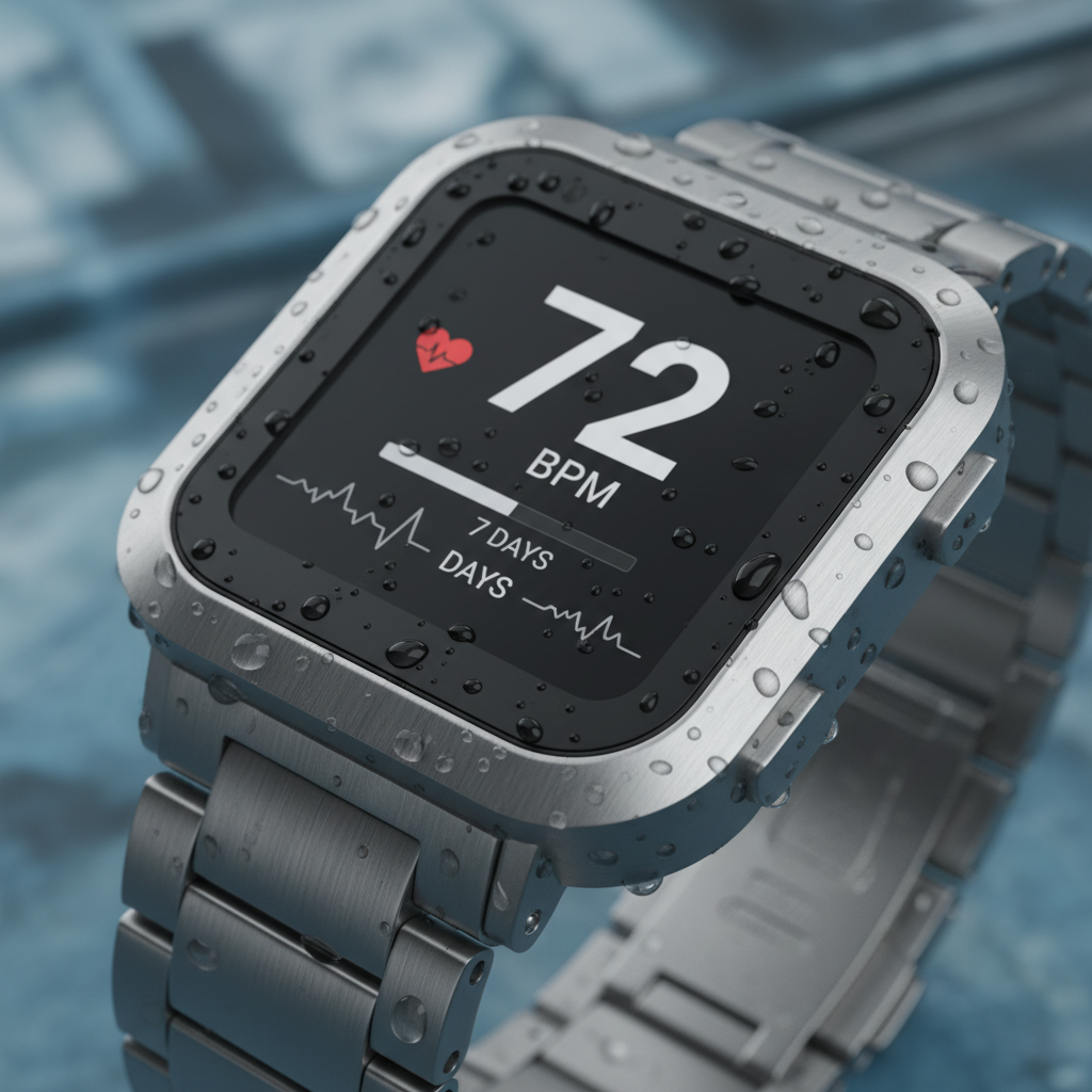 Waterproof Smartwatch Display - Heart Rate Data